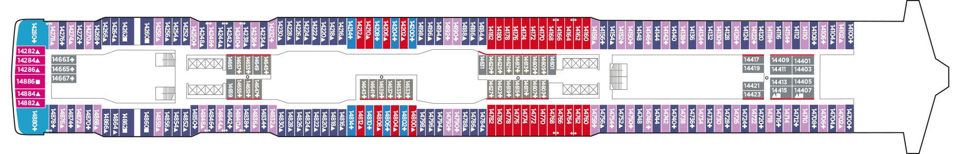 Deckplan Deck 14 – Norwegian Encore