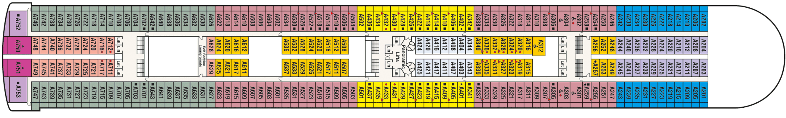 Deckplan Deck 12 Aloha – Ruby Princess
