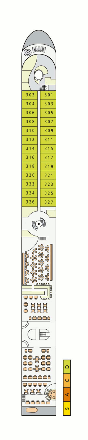 Deckplan Deck 3 – A-Rosa Aqua