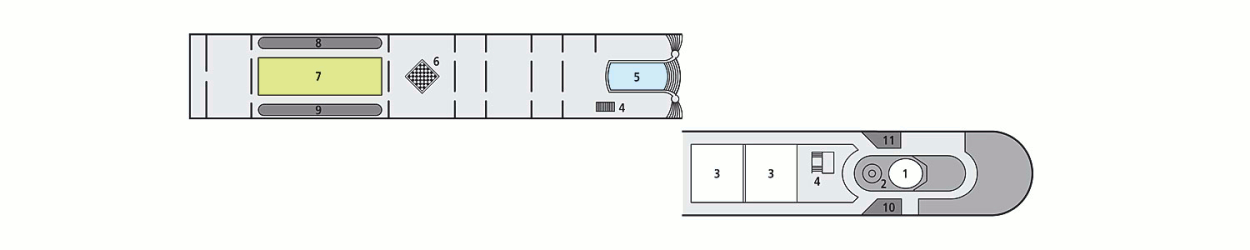 Deckplan Sonnendeck – A-Rosa Luna