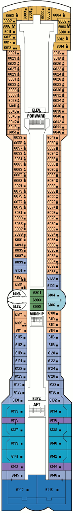 Deckplan Penthouse Deck – Celebrity Infinity  