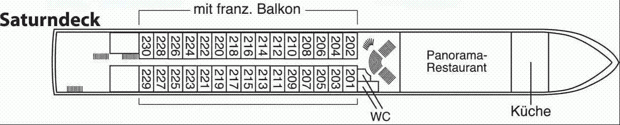 Deckplan Saturndeck – Ariana