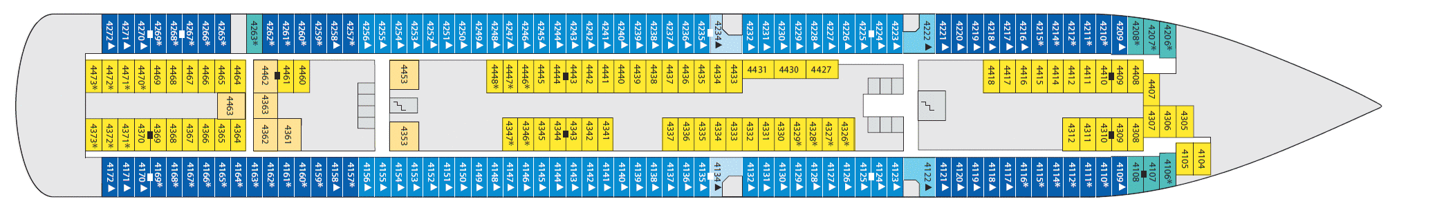 Deckplan Deck 4 – AIDAblu