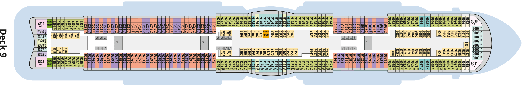 Deckplan Deck 09 – AIDAcosma