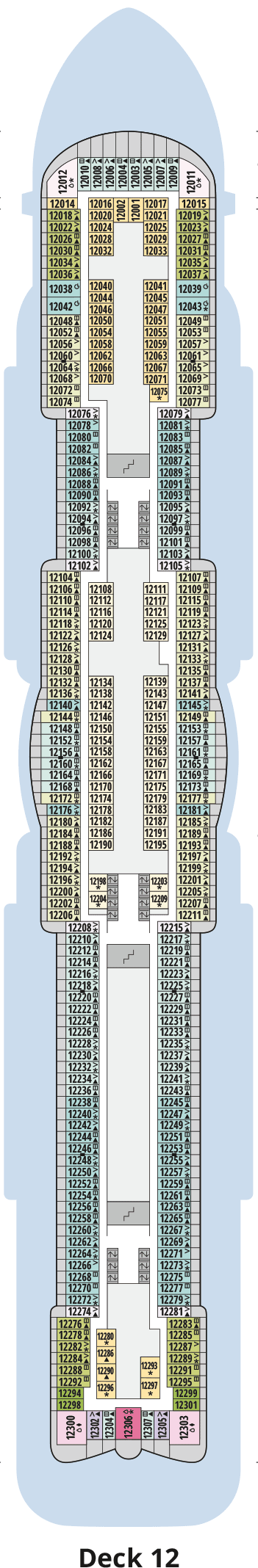 Deckplan Deck 12 – AIDAcosma