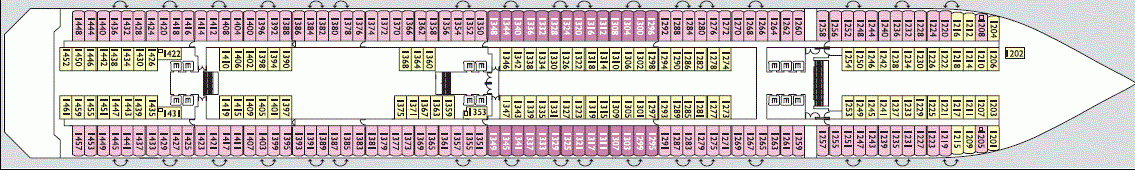 Deckplan Deck 1 Babilonia – Costa Favolosa