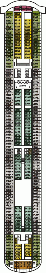 Deckplan Vista Deck – Carnival Magic