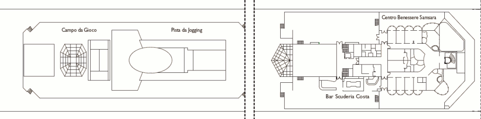 Deckplan Pegasus Deck – Costa Serena