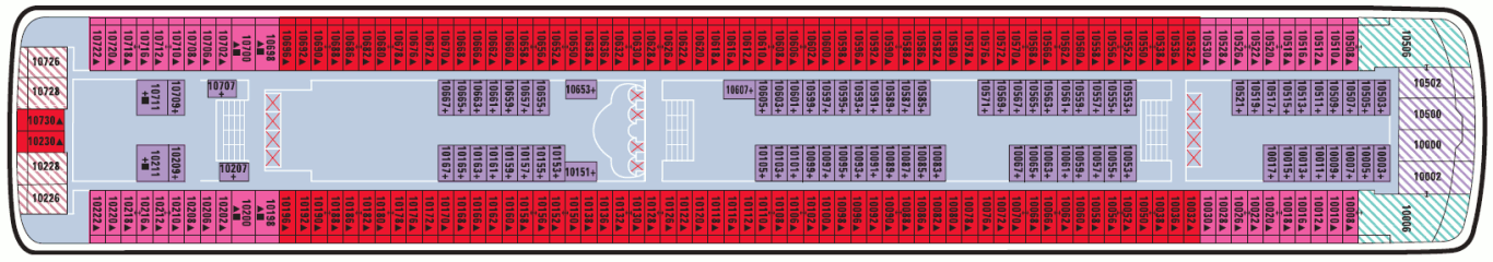 Deckplan Deck 10 – Norwegian Star