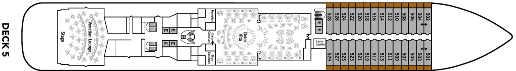 Deckplan Deck 5 – Silver Dawn