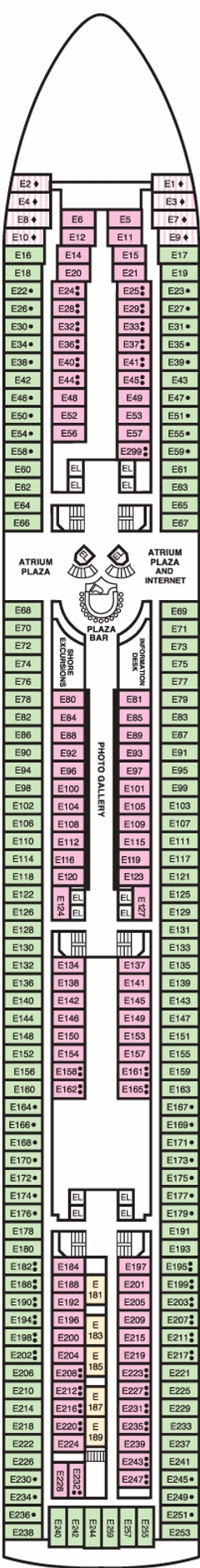 Deckplan Empress Deck – Carnival Elation