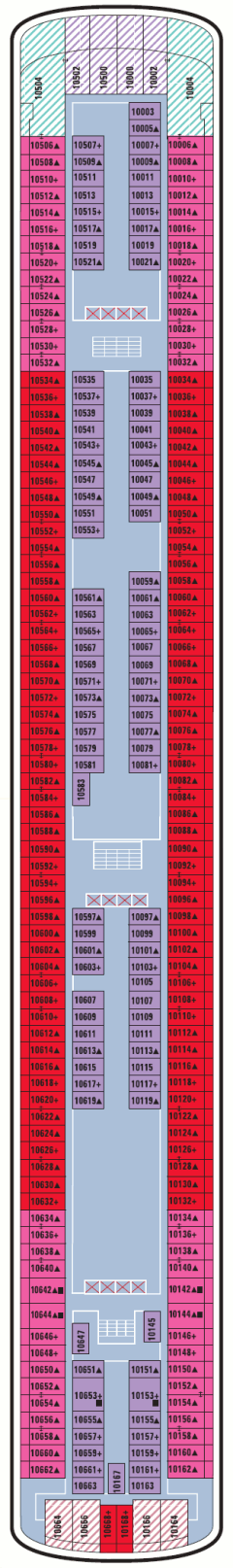 Deckplan Deck 10 – Norwegian Gem