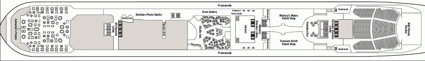 Deckplan Deck 4 – Disney Magic