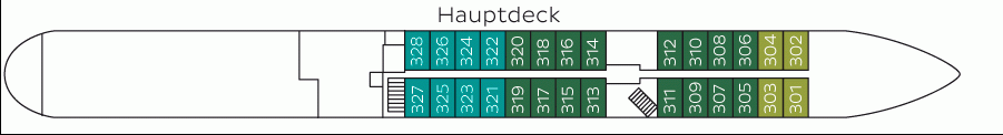 Deckplan Bolero Hauptdeck – Bolero