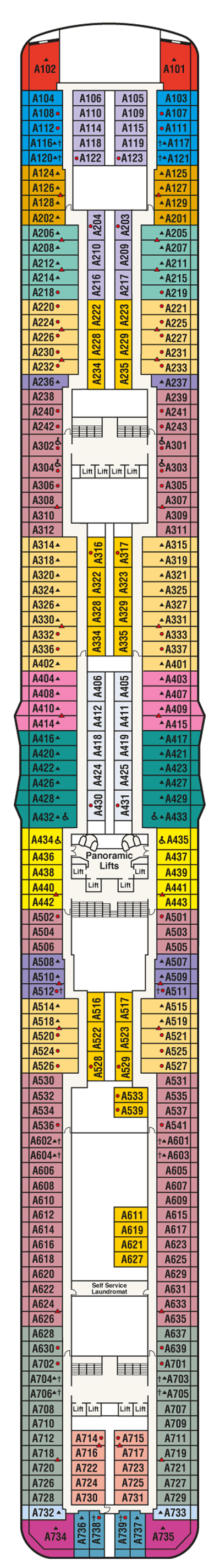 Deckplan Deck 12 Aloha – Majestic Princess