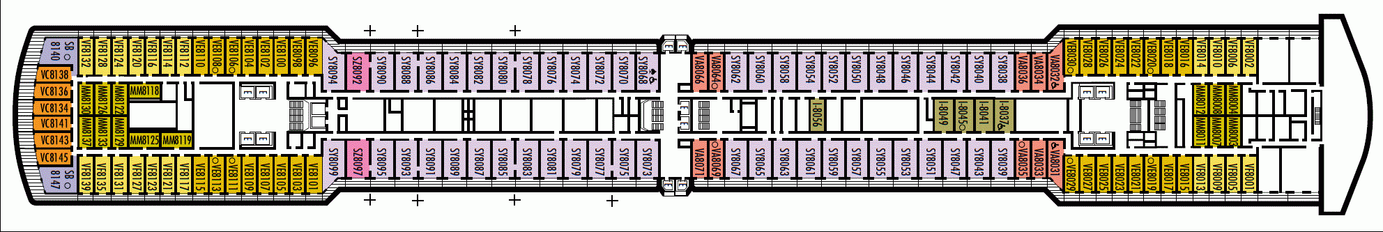 Deckplan Deck 8 - Navigation Deck – Westerdam