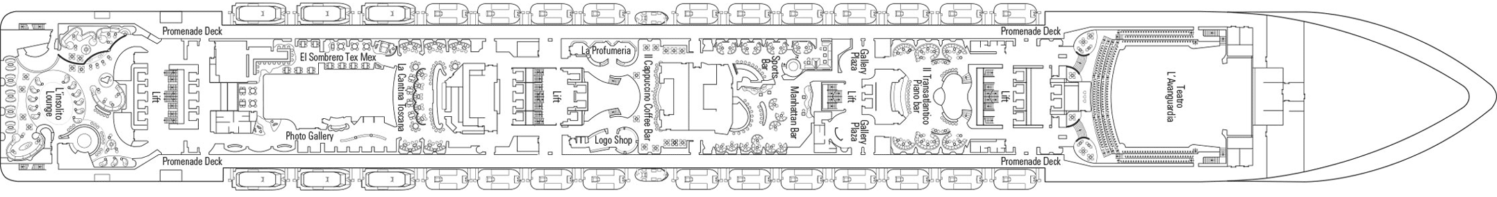 Deckplan Deck 7 - Sublime – MSC Fantasia