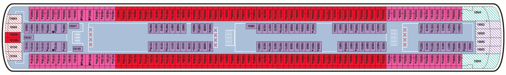 Deckplan Deck 10 – Norwegian Gem