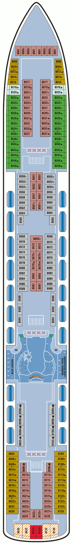 Deckplan Deck 08 – Norwegian Gem