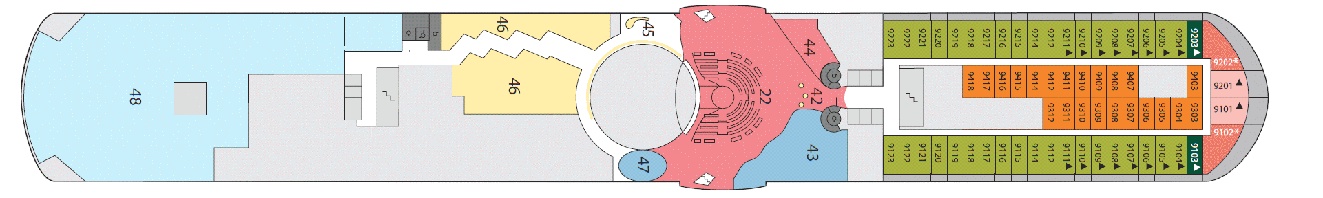Deckplan Deck 9 – AIDAsol