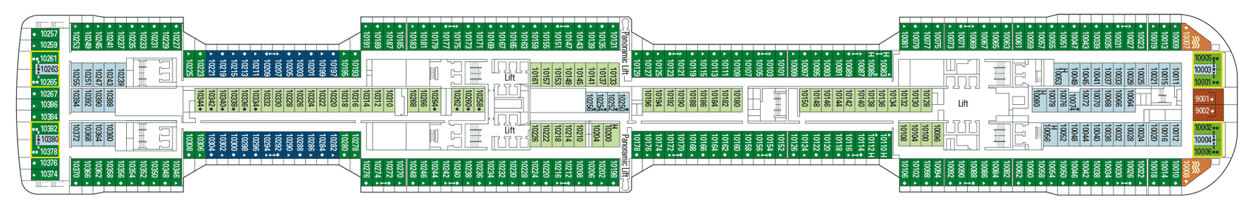 Deckplan Deck 10 – MSC Bellissima