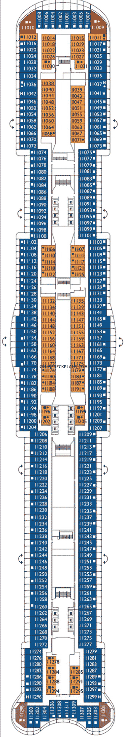 Deckplan Deck 11 – Costa Smeralda