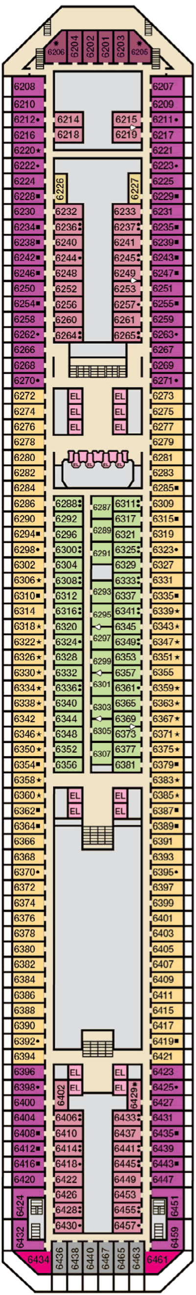 Deckplan Deck 06 – Carnival Radiance