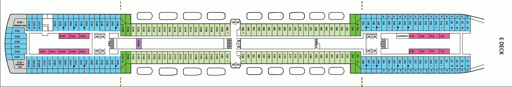 Deckplan E Deck – Arcadia
