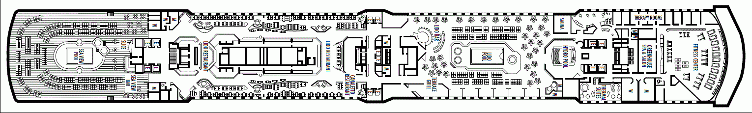 Deckplan Deck 9 - Lido Deck – Nieuw Amsterdam