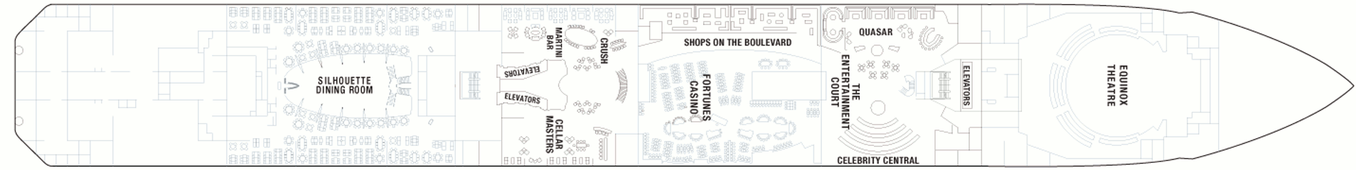 Deckplan Promenade Deck – Celebrity Equinox  