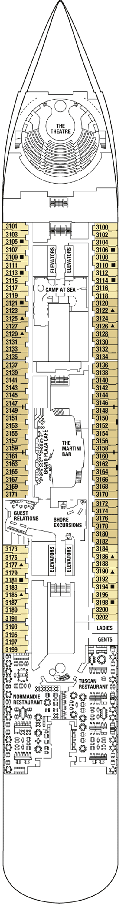 Deckplan Deck 03 – Celebrity Edge