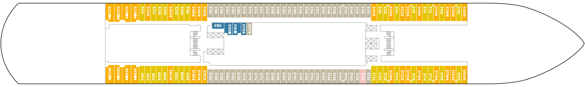 Deckplan Deck 5 – Norwegian Prima