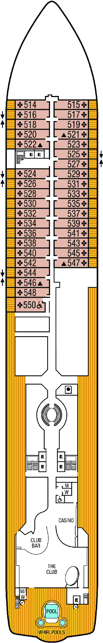 Deckplan Deck 5 – Seabourn Encore