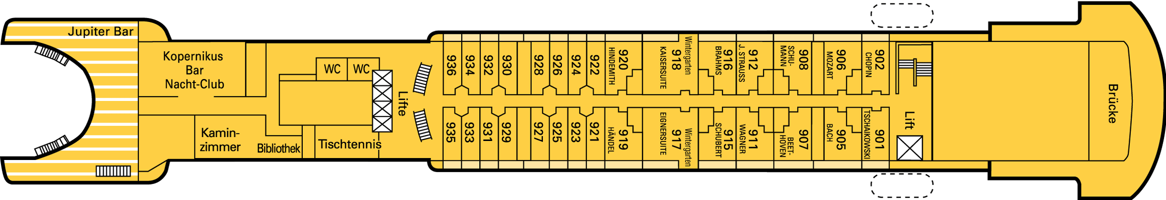 Deckplan Jupiter Deck – Amadea