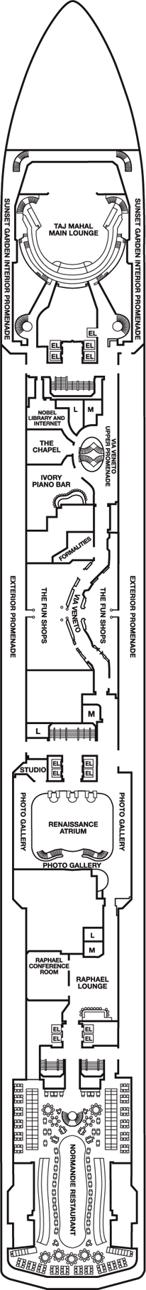Deckplan Atlantic Deck – Carnival Pride
