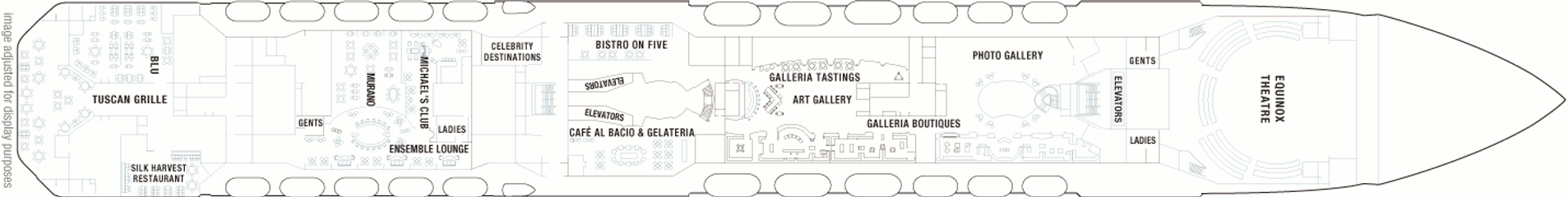 Deckplan Entertainment Deck – Celebrity Equinox  