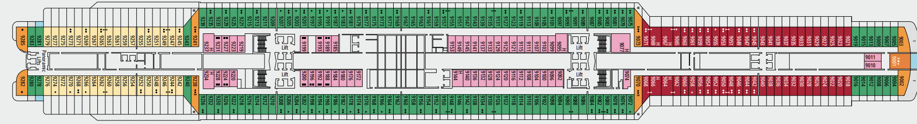 Deckplan 9 Gozo – MSC Seascape
