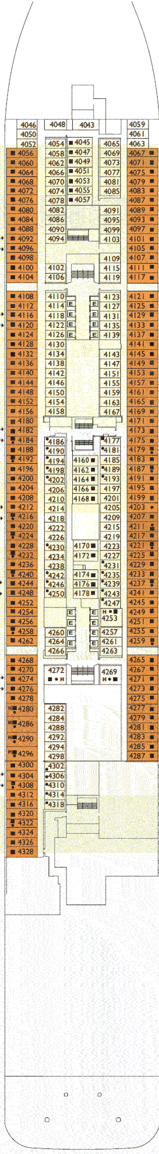 Deckplan Deck 4 – Costa Toscana