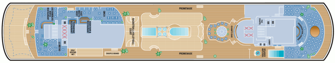 Deckplan Sports Deck – Norwegian Sun