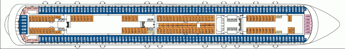 Deckplan Deck 6 Braganza – Costa Diadema