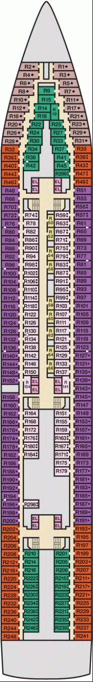 Deckplan Riviera Deck – Carnival Paradise