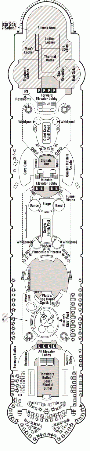 Deckplan Deck 9 – Disney Wonder