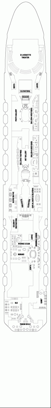 Deckplan Entertainment Deck – Celebrity Silhouette