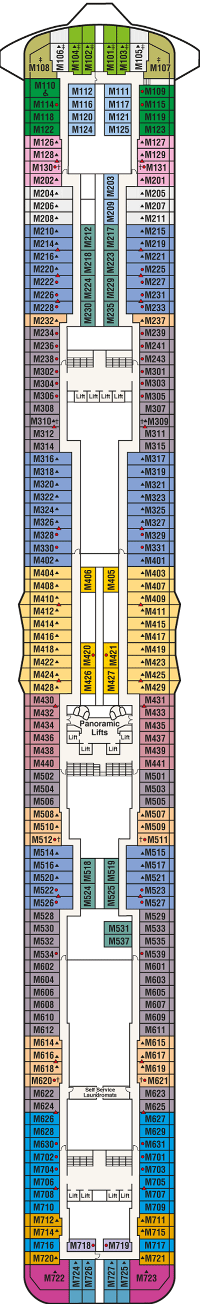 Deckplan Deck 15 Riviera – Majestic Princess