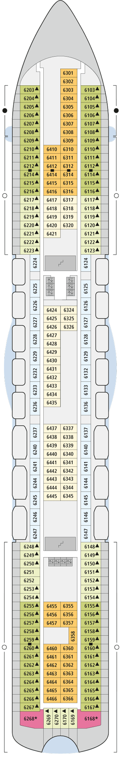 Deckplan Deck 6 – AIDAmar
