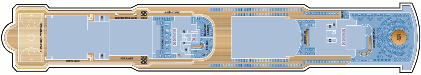 Deckplan Deck 13 – Norwegian Pearl