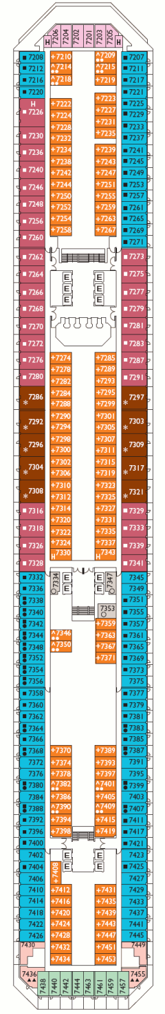 Deckplan Alhambra Deck – Costa Pacifica