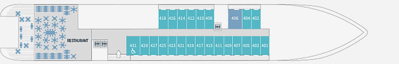 Deckplan Deck 4 – Champlain