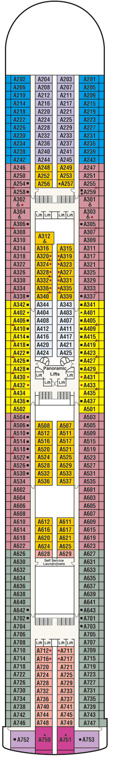 Deckplan Deck 12 Aloha – Ruby Princess