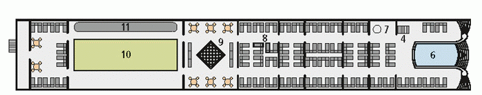 Deckplan Sonnendeck – A-Rosa Silva